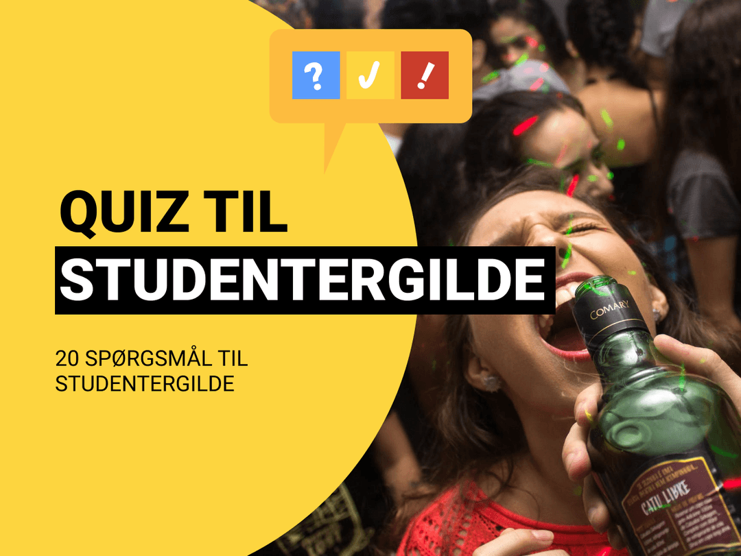 Quiz til Studentergilde: Sjov quiz til studenterfest med 20 spørgsmål