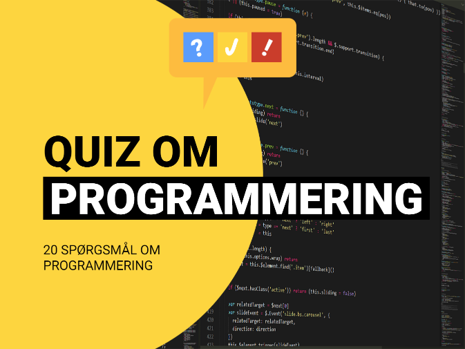 Programmeringsquiz for begyndere med 20 spørgsmål