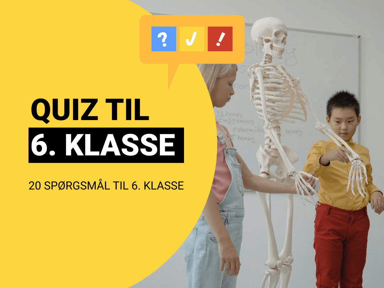 Quiz til 6. Klasse: 20 spørgsmål til 6. klasse i folkeskolen